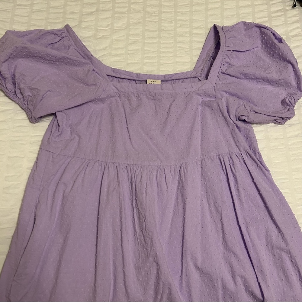 Lavender Puff Sleeve Dress